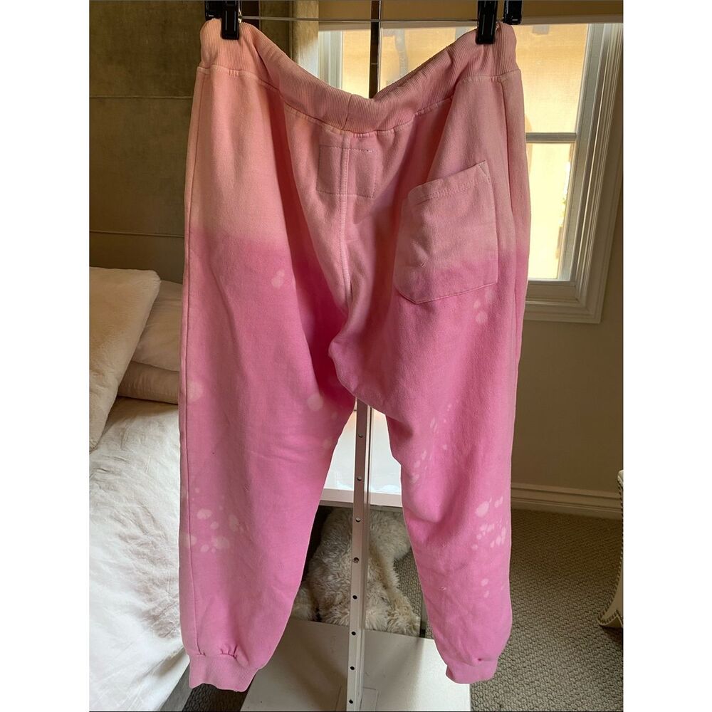 La Detresse Womens Pink Tie-Dye Jogger Sweatpants - Picture 2 of 4